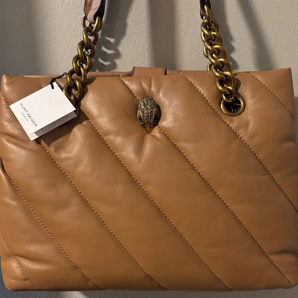 Kurt Geiger NWT Camel SoHo Shoulder Bag - Picture 2 of 13